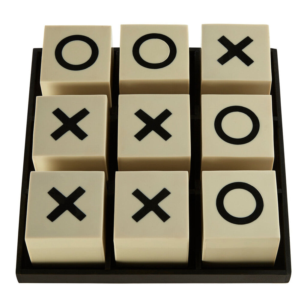 Orsina Large Noughts and Crosses Game – Black and White Resin Set