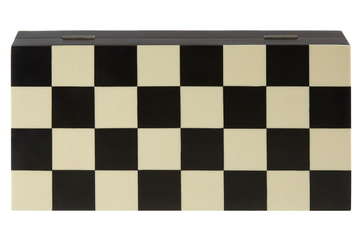 Orsina Foldable Chess Set – Black and White Resin Strategy Game