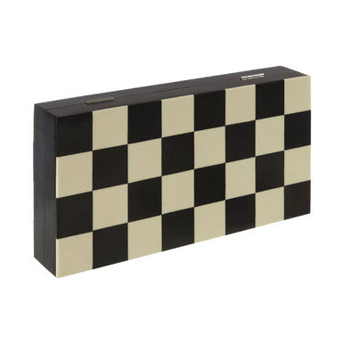 Orsina Foldable Chess Set – Black and White Resin Strategy Game
