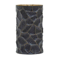 Orsina Akola Small Vase – Hammered Black and Gold Steel Tabletop Decor