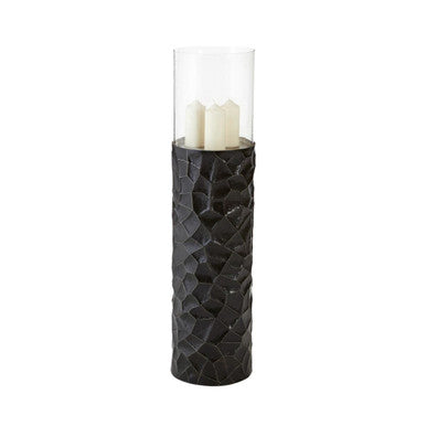 Orsina Akola Floor Standing Hurricane Candle Holder - Black and Gold