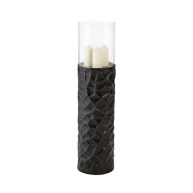 Orsina Akola Floor Standing Hurricane Candle Holder - Black and Gold