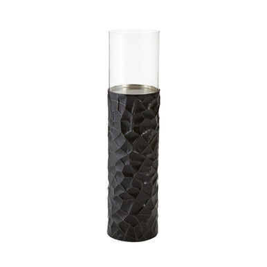 Orsina Akola Floor Standing Hurricane Candle Holder - Black and Gold