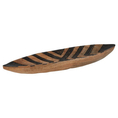 Orsina Bantu Wooden Bowl – Hand-Carved Tribal Centerpiece with Zigzag