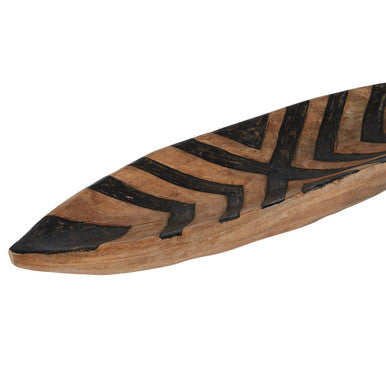 Orsina Bantu Wooden Bowl – Hand-Carved Tribal Centerpiece with Zigzag