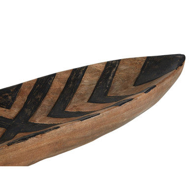 Orsina Bantu Wooden Bowl – Hand-Carved Tribal Centerpiece with Zigzag