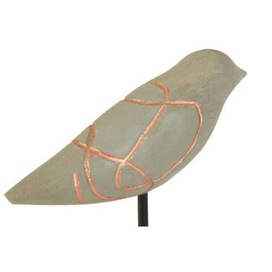 Orsina Vena Bird Sculptures – Set of 2 Mango Wood & Iron Home Decor