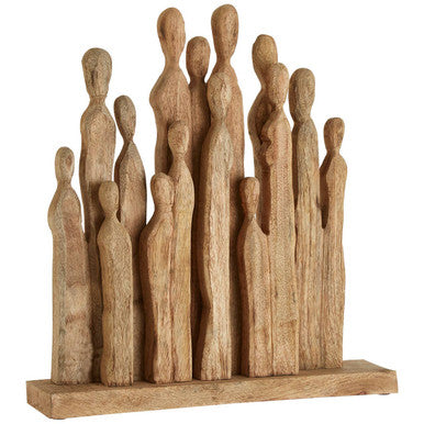 Orsina Fidra Unity Mango Wood Sculpture – Hand-Carved Family Figurine