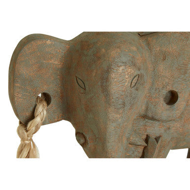 Orsina Fidra Mango Wood Elephant Sculpture | Handcrafted Animal Decor