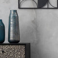 Orsina Caris Large Blue Speckled Glass Vase – Turquoise & Metallic