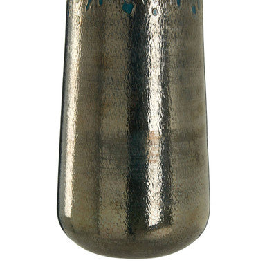 Orsina Caris Large Blue Speckled Glass Vase – Turquoise & Metallic