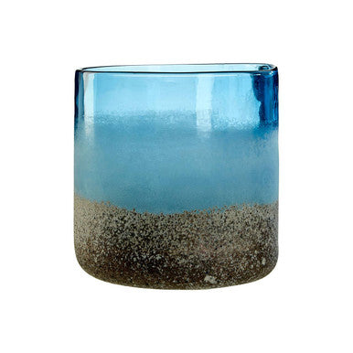 Orsina Chiara Small Blue Sand Effect Vase – Coastal Textured Decor