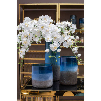 Orsina Chiara Small Blue Sand Effect Vase – Coastal Textured Decor