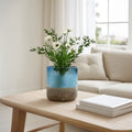 Orsina Chiara Small Blue Sand Effect Vase – Coastal Textured Decor