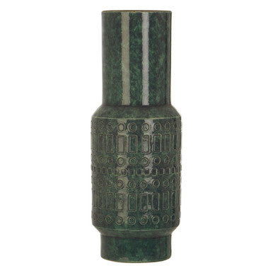 Orsina Ciano Small Earthenware Vase – Speckled Teal Textured Pottery