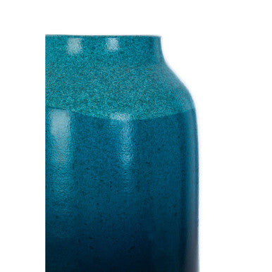 Orsina Domo Earthenware Vase – Blue and White Gradient Ceramic