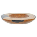 Orsina Surak Teak Wood and Black Resin Bowl – Hand-Carved Centerpiece