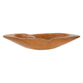 Orsina Surak Medium Teak Wood Boat Dish – Sculptural Table Centerpiece