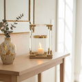 Orsina Lucita Small Gold Candle Holder - Acrylic and Steel Accent
