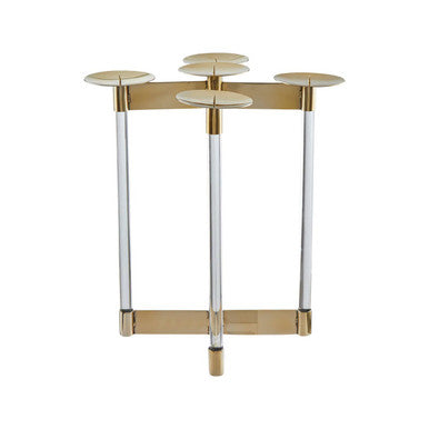 Orsina Lucita Gold Candelabra – 5-Light Stainless Steel Centerpiece