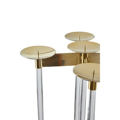 Orsina Lucita Gold Candelabra – 5-Light Stainless Steel Centerpiece