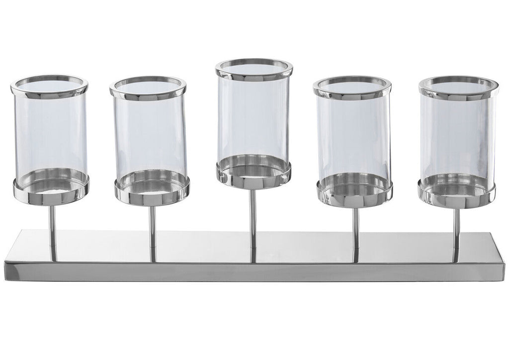 Orsina Kensington Townhouse 5-Light Silver Candle Holder Centerpiece