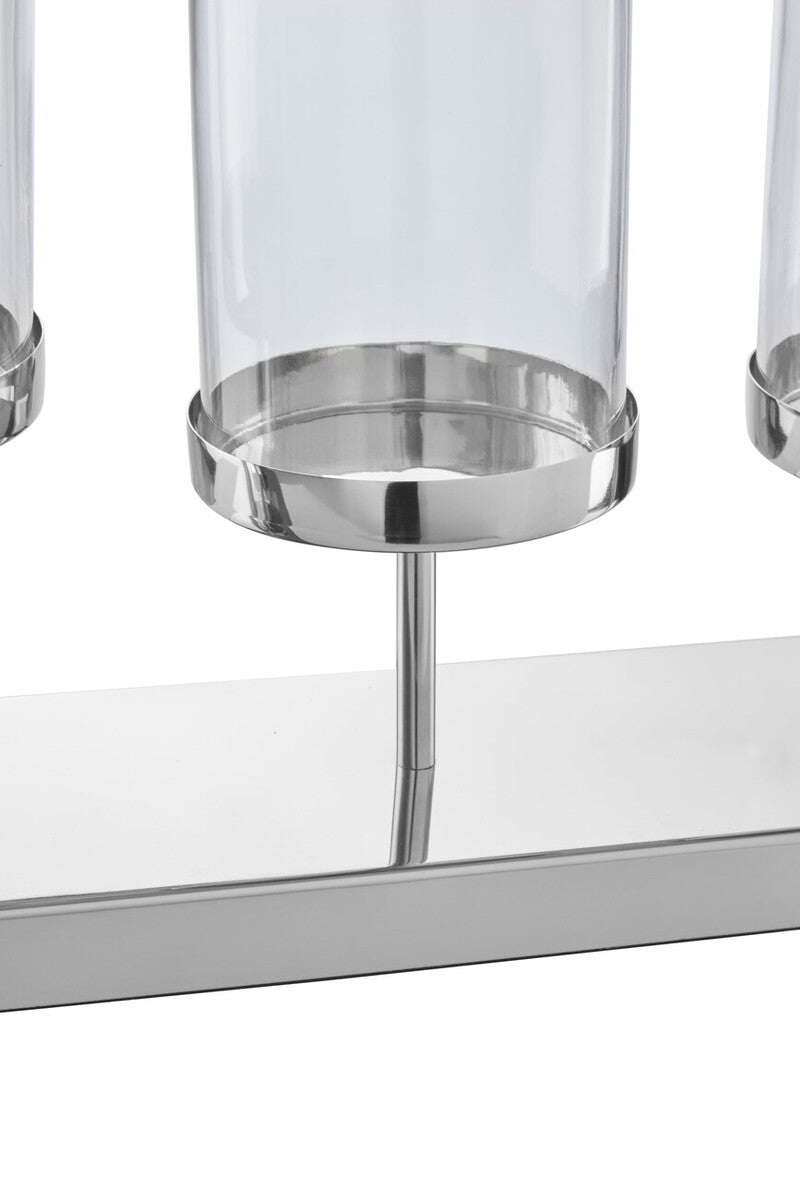 Orsina Kensington Townhouse 5-Light Silver Candle Holder Centerpiece