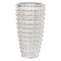 Orsina Savita Clear Ridged Glass Bud Vase – Small Tapered Flower Vase