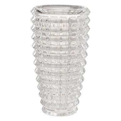 Orsina Savita Clear Ridged Glass Bud Vase – Small Tapered Flower Vase