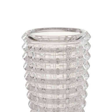 Orsina Savita Clear Ridged Glass Bud Vase – Small Tapered Flower Vase