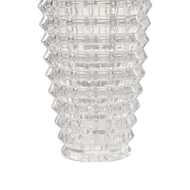Orsina Savita Clear Ridged Glass Bud Vase – Small Tapered Flower Vase