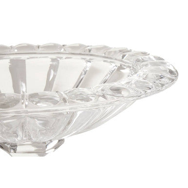 Orsina Savita Clear Glass Fruit Bowl with Wide Lip – Table Centerpiece