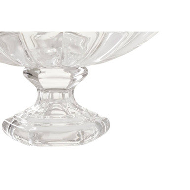 Orsina Savita Clear Glass Fruit Bowl with Wide Lip – Table Centerpiece