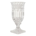 Orsina Savita Footed Glass Vase – Clear Tapered Floral Centerpiece