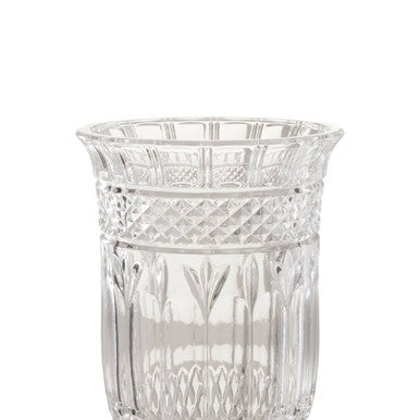 Orsina Savita Footed Glass Vase – Clear Tapered Floral Centerpiece