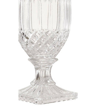 Orsina Savita Footed Glass Vase – Clear Tapered Floral Centerpiece