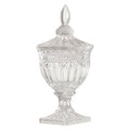 Orsina Savita Large Clear Glass Decorative Jar with Dome Lid