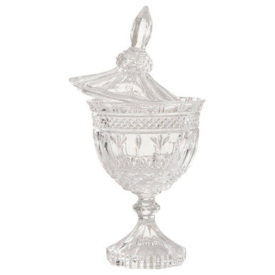 Orsina Savita Small Decorative Glass Jar with Dome Lid – Clear