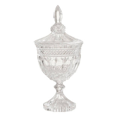 Orsina Savita Small Decorative Glass Jar with Dome Lid – Clear