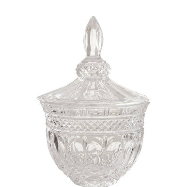 Orsina Savita Small Decorative Glass Jar with Dome Lid – Clear