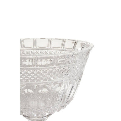 Orsina Savita Footed Glass Fruit Bowl – Crystal Pedestal Centerpiece