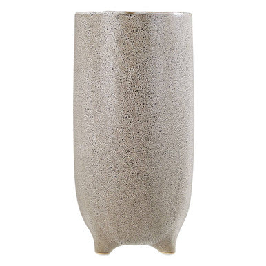 Orsina Calcita Natural Speckled Small Stoneware Vase – 4-Footed