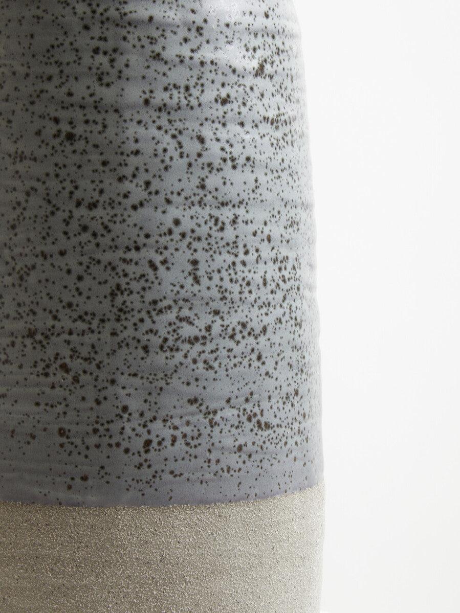 Orsina Caldera Grey Speckled Bottled Vase – Modern Ceramic Decor
