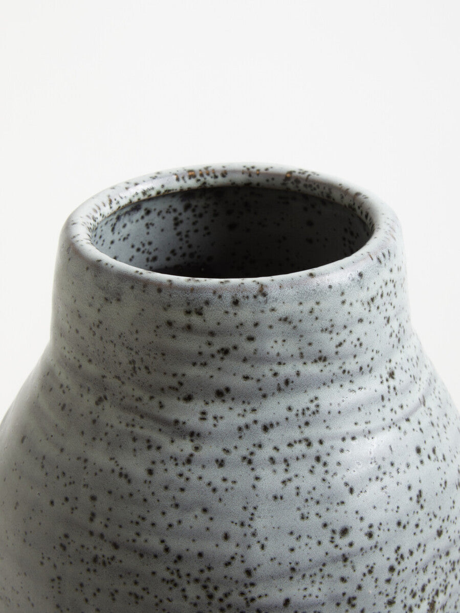Orsina Caldera Grey Speckled Bottled Vase – Modern Ceramic Decor
