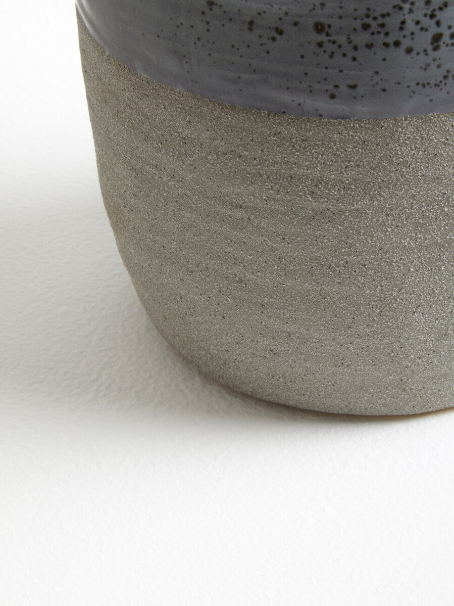 Orsina Caldera Grey Speckled Bottled Vase – Modern Ceramic Decor