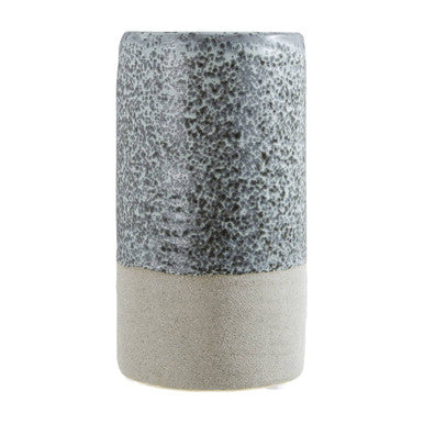 Orsina Caldera Grey Speckled Vase – Cylindrical Stoneware Decor