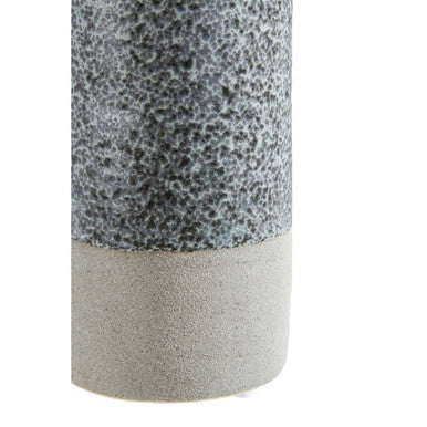 Orsina Caldera Grey Speckled Vase – Cylindrical Stoneware Decor