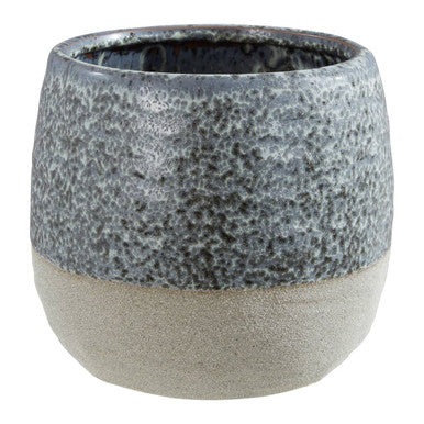 Orsina Caldera Large Speckled Stoneware Planter – Grey and Natural