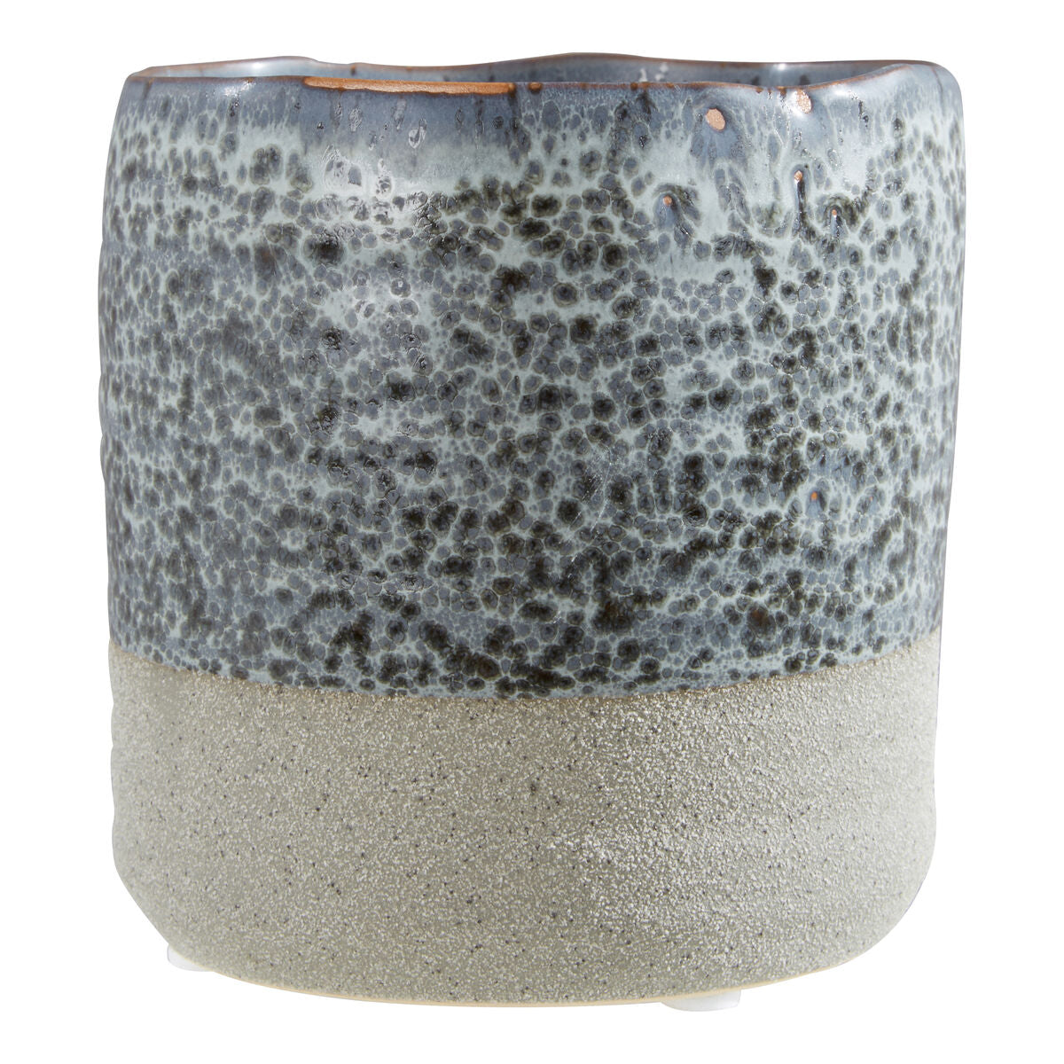 Orsina Caldera Small Grey Speckled Stoneware Planter for Succulents