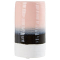Orsina Caldera Ribbed Cylindrical Vase – Pink & Purple Dip Dye